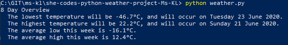 Weather Project Code